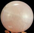 Polished Rose Quartz Sphere - #55087-2